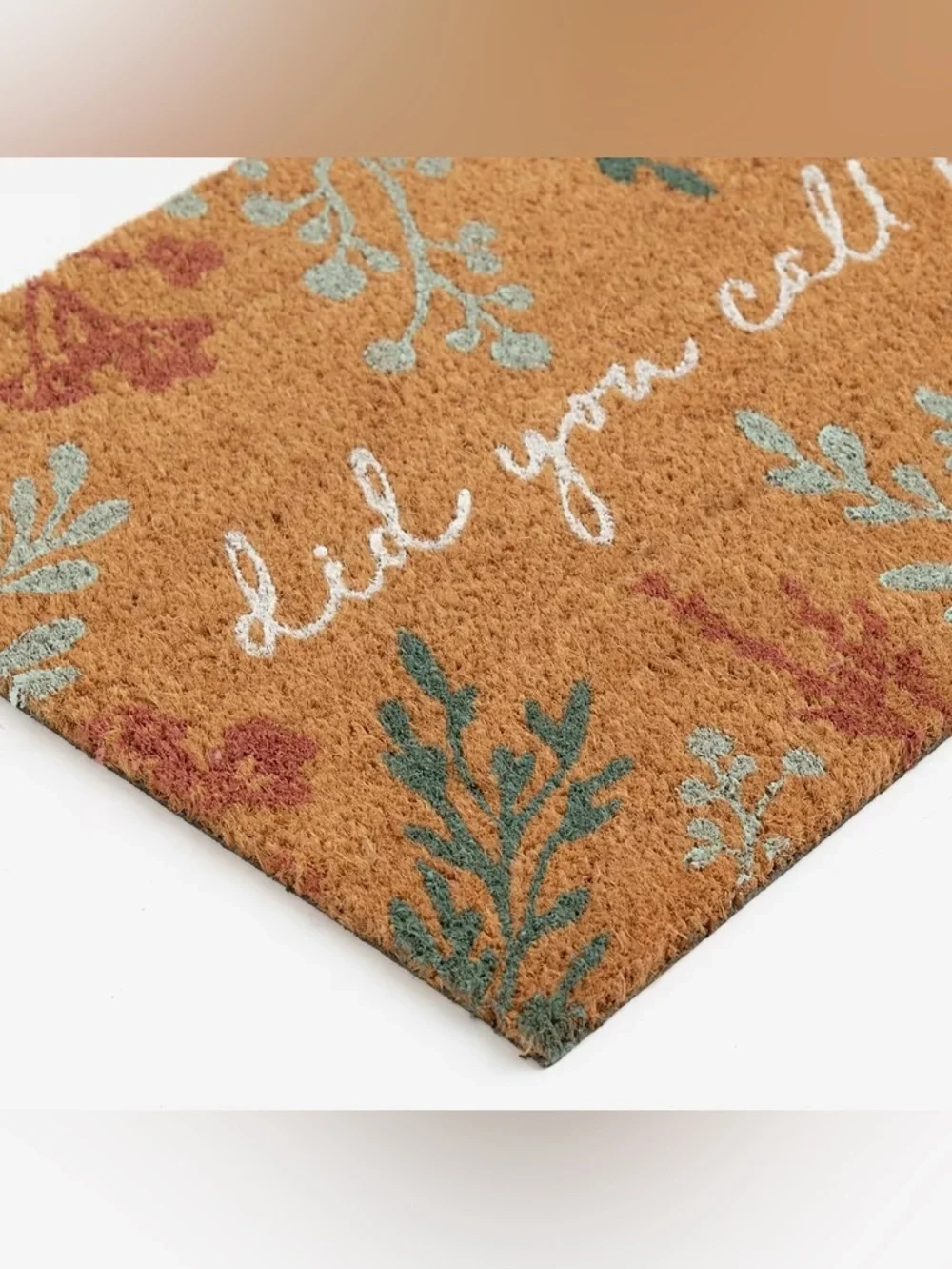 Home Decor Collection Floral 18x30 Outdoor Coir Mat NWT